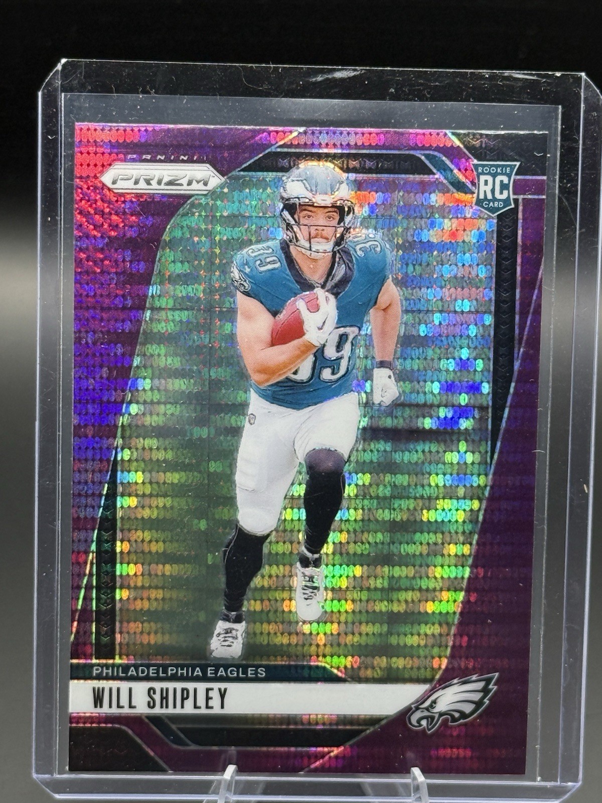 2024 Panini Prizm - Rookies Will Shipley #397 Purple Pulsar Prizm (RC)