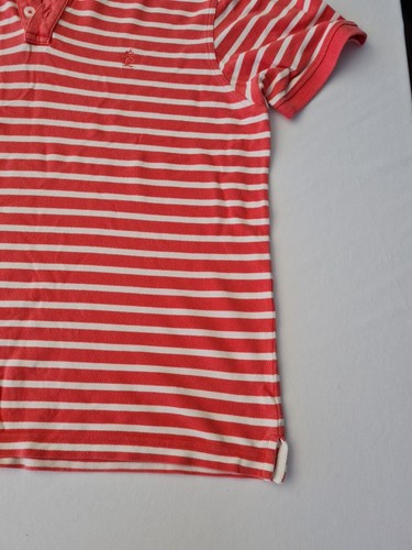 Camisa Polo Para Hombre Fácil Talla L Rayas Rojas Logo Cierre Botón 28473 - Imagen 2 de 13