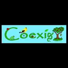 Coexist With Nature Bumper Sticker Or Magnet Magnetic Ecology Environmental Tree