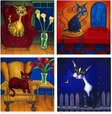 Art Cats Ceramic Mural Home Kitchen Backsplash Tile 5