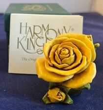 Harmony Kingdom~ Limited Edition~ SINGLE YELLOW  ROSE ~NIB~Made UK~Signed