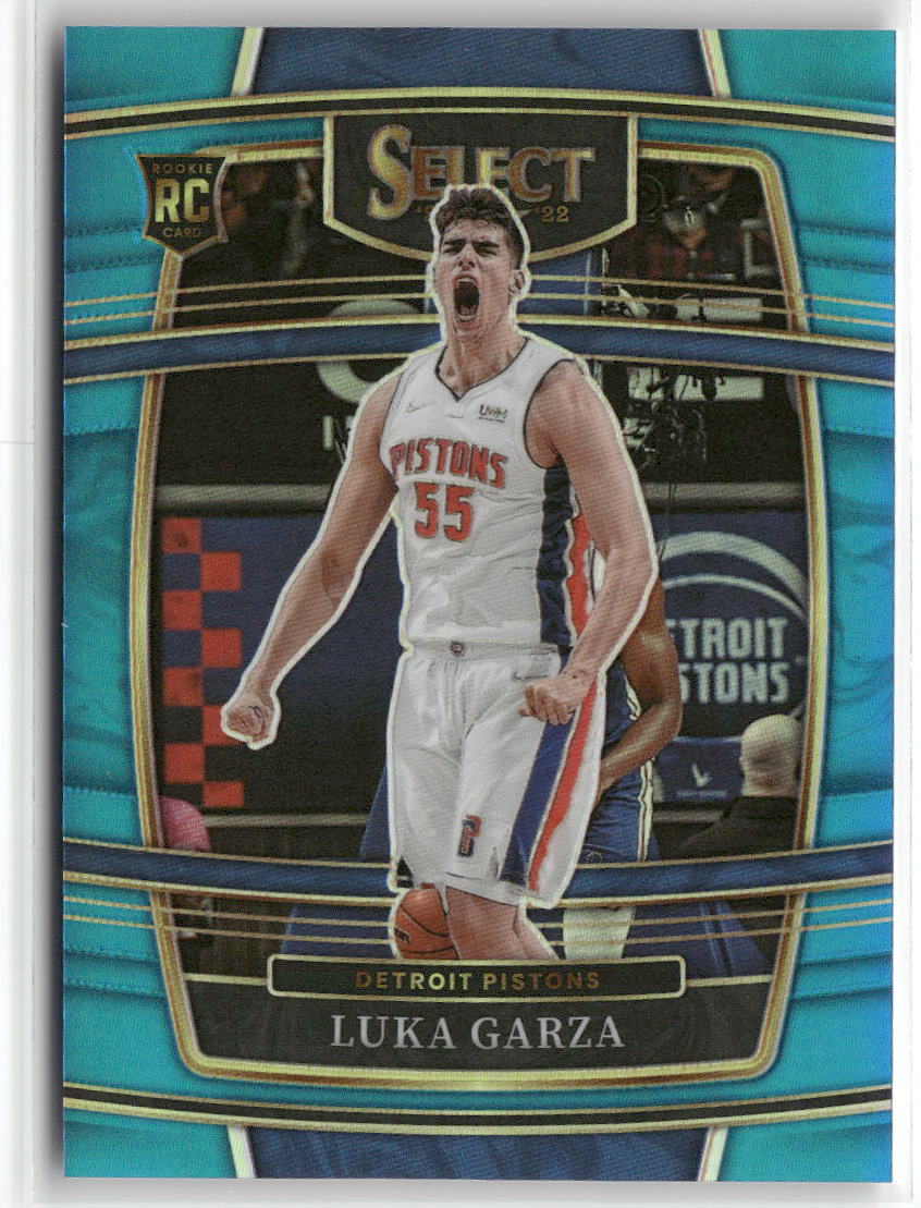 2021-22 Panini Select #22 Luka Garza Light Blue Prizms #/299 RC PISTONS ☘️29