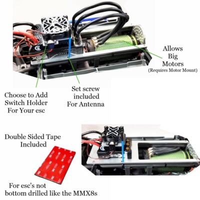 RCP-ESC Alum Mount Fits Traxxas X Maxx All in One Max 5-Max 6