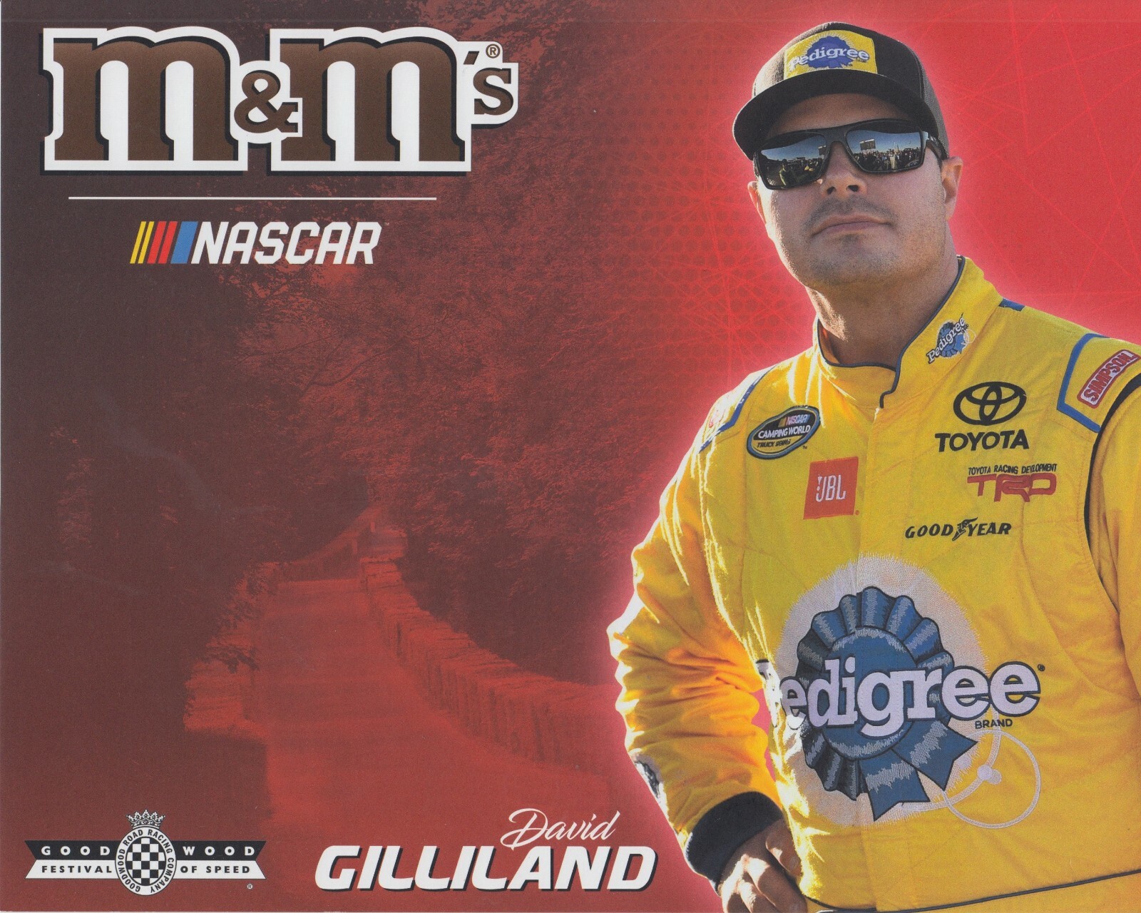 David Gilliland Un Signed Promo Card Nascar. | eBay