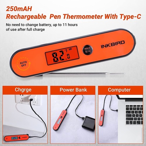 INKBIRD WiFi Bluetooth Grillgebläse ISC-027BW Wiederaufladbar BBQ Thermometer CF - Bild 16 von 19