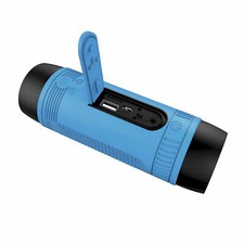 Portable Speaker Bluetooth Bicycle Speakers w/Flashlight Music Player Power Bank