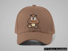 Goomba Hat Adjustable Gamer Colors SMB1 Retro Mario Video Games Luigi Yoshi