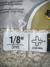 1000 Pieces 1/8" Tile Spacers Floor Wall Ceramic Tile Spacers