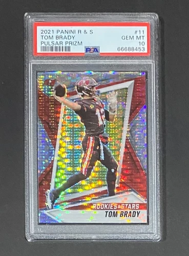 2021 PANINI ROOKIES & STARS TOM BRADY PULSAR PRIZM SP BUCCANEERS #11 - PSA 10 🔥