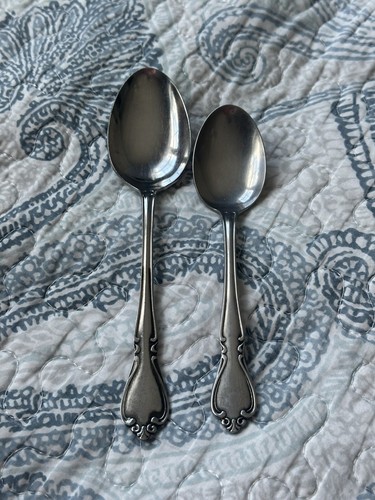 AMC Stainless Steel CREON Japan Spoons 8 Large Spoons, 7 Small Spoons Lot Of 15 - Picture 2 of 6