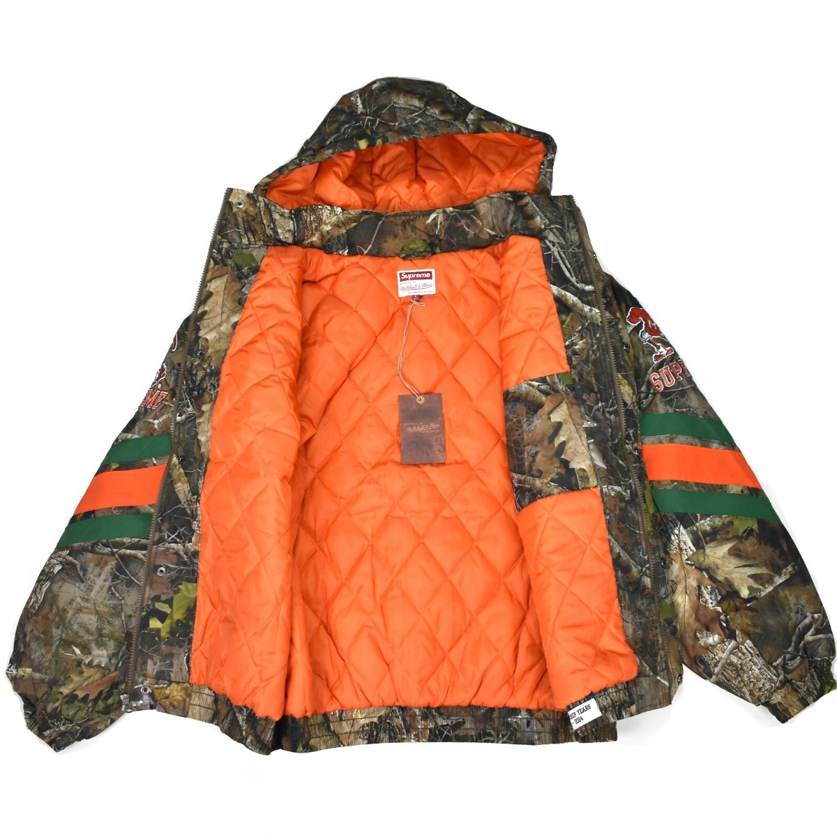 NWT Supreme Mitchell & Ness NCAA Miami Tree Camo Stadium NWT Supreme Mitchell & Ness NCAA Miami Tree Camo Stadium