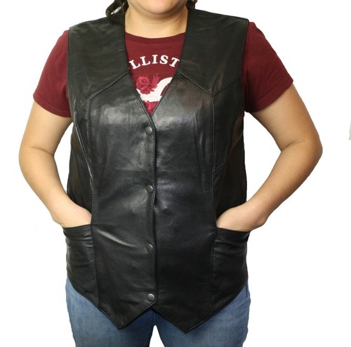 soft Leather lamb fitted Biker 