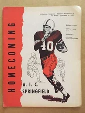 SPRINGFIELD COLLEGE  @ AIC  COLLEGE FOOTBALL PROGRAM 1960 EX