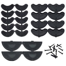 Heel Plates 24 Pairs Rubber Shoes Heel Taps Tips Repair Pad for Boots and Shoes