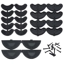 Heel Plates 24 Pairs Rubber Shoes Heel Taps Tips Repair Pad for Boots and Shoes