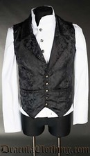 Gilet Brodé Gothique Steampunk Victorien Onyx De Dracula 13-4-AB