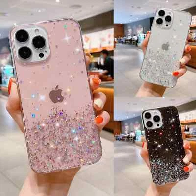 Case For Apple iPhone 16 15 14 13 12 17 11 X 8 Pro Max Shockproof Glitter Cover
