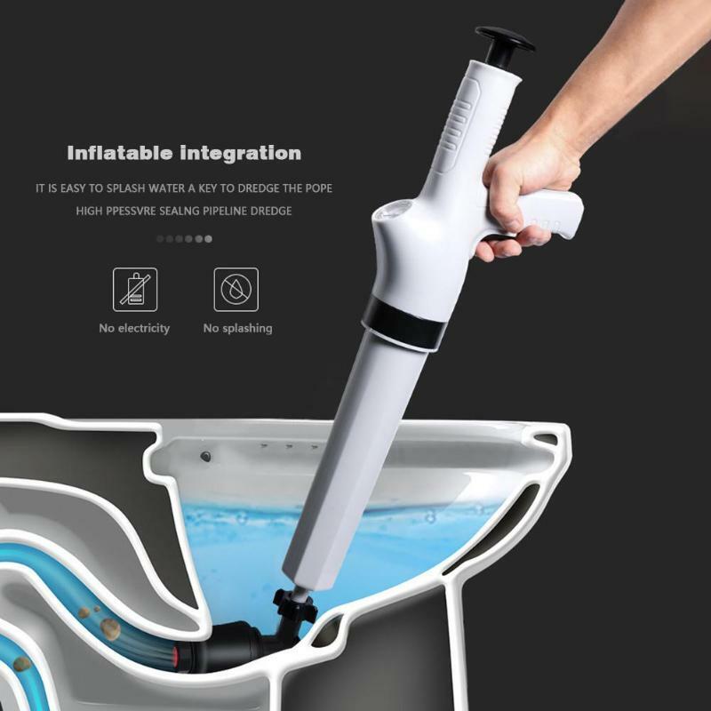 Toilet Clean High Pressure Air Drain Blaster Pump Plunger Sink Clog Remover US