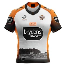 Wests Tigers Captains Run Raglan Jersey Sizes S - 5XL NRL Steeden In Stock 21