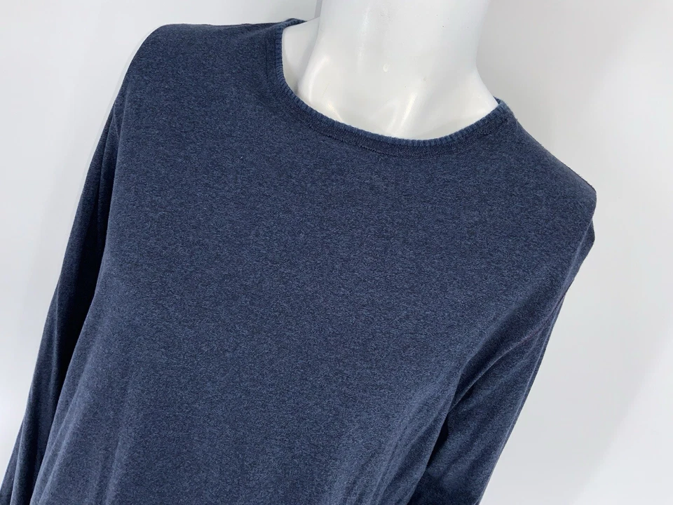 Camisa Robert Graham Cuello Redondo M Hombres Azul Algodón Manga Larga YGI V4-232 Foto 3 de 4