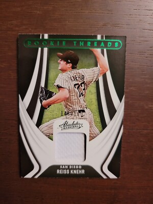 2022 Absolute #RT-RK Reiss Knehr RC /199 ROOKIE THREADS Jersey Green Foil