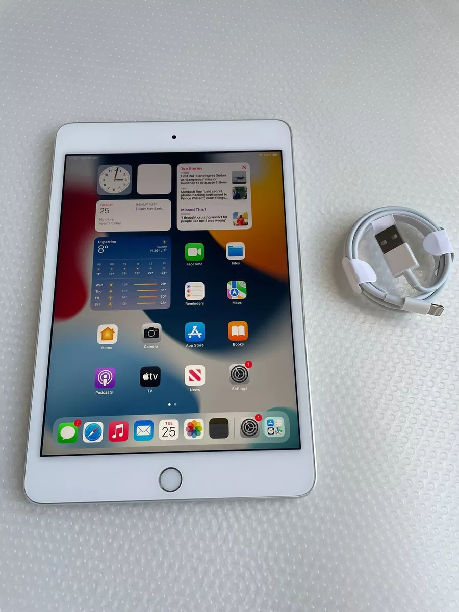 Apple iPad Mini 4 Wi-Fi 16gb WIFI Silver 7.9in A1538 | eBay