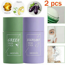 2PCS Green Tea Purifying Clay Stick Mask Anti-Acne Deep cleansing Oil Control