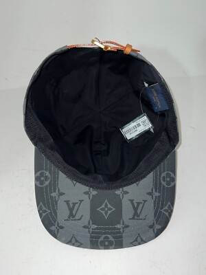 Louis Vuitton Nigo LV Made Black Grey Stripe Logo Sun Cap Baseball