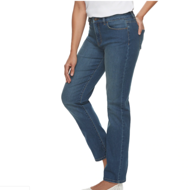 Croft & Barrow Classic Stretch Straight Leg Mid Rise Women's Jeans Reg ...