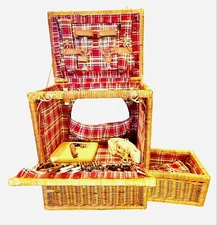 Picnic Time - Picnic Basket-Large Convertible To A Shoulder Carry Or Backpack 