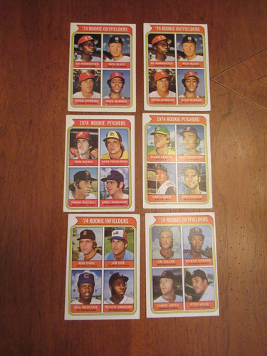 1974 MLB Rookie Vintage Trading Cards (Lot of 5 Cards)