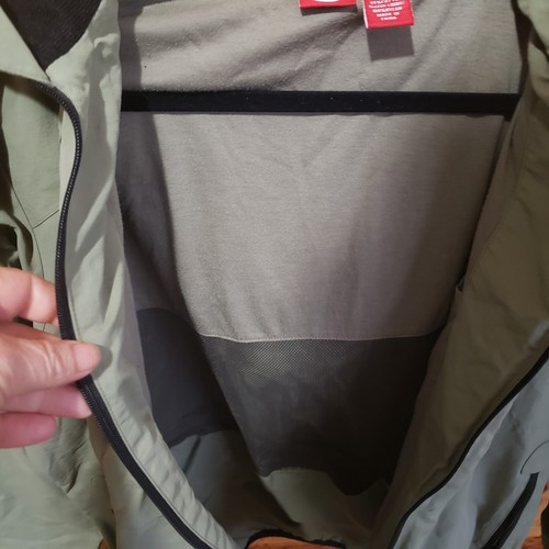 Elements Jacket Men S Full Zip Sage Green Light Fleece Lined Rain Wind - Picture 5 of 6