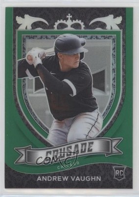 2021 Panini Chronicles Crusade Green Prizm 35/75 Andrew Vaughn Rookie RC 0of2