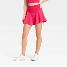 Women's Seamless Waistband French Terry Skort - JoyLab Red M