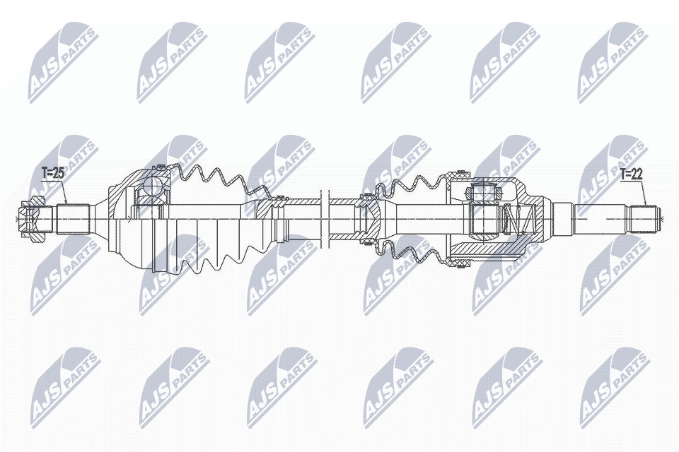 N.T.Y. NPW-CT-113.NTY Drive Shaft for CITROËN