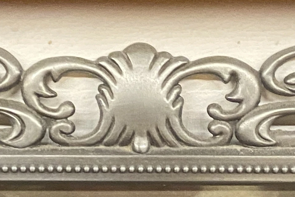 Vintage Art Nouveau Grey Metal Pic Photo Frame 10.5x12.5” Elegant Ornate Display - Image 3 of 4