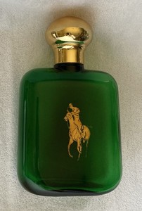 Vintage Ralph Lauren Polo Green Factice Bottle with Gold Cap, Store Dummy