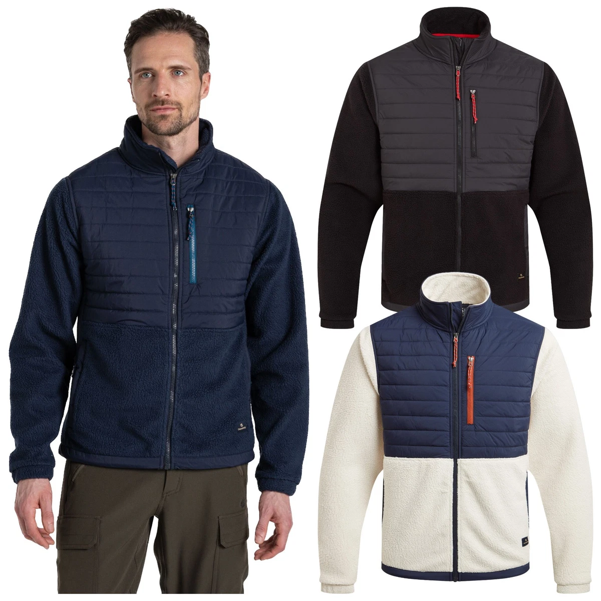 Veste Polaire Homme Craghoppers – Noire – Taille M – Poches Zippées