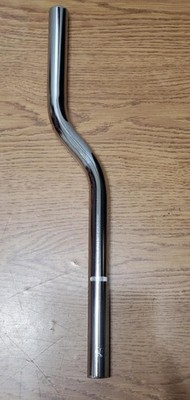 Bike Seatpost 22.2 x 400mm Chrome Steel Snake Style Seat Post 50mm Offset