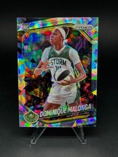 2025 Panini Prizm WNBA Dominique Malonga #116 Rookie Silver Cracked Ice Prizm