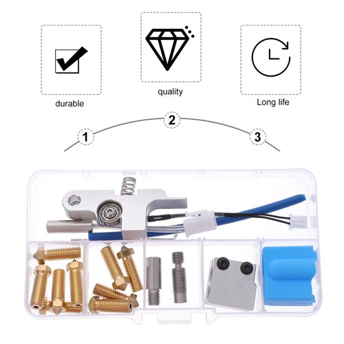 1 Set Extruder Hot End Kit Heating Tube Throat Tube Silicone Sleeve Heating - 第 8/12 張圖片