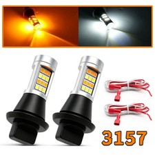 2X 3157 4157 Switchback Canbus LED Turn Signal Light DRL Bulbs For Jeep Wrangler