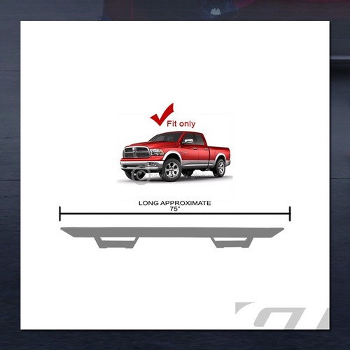 For 2009-2018 Dodge Ram 1500 Quad Matte Black Modular Drop Step Nerf Bars Boards - Picture 4 of 10