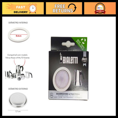 Gasket & Plate Set for 10-Cup Espresso Makers - Compatible with Venus, Kitty, Mu