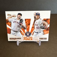 2023 Topps ONE-TWO PUNCH #12P-18 Justin Verlander / Gerrit Cole EX/NM
