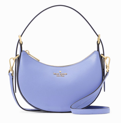 New Kate Spade Nova Crescent Shoulder Bag Leather Frosted Blueberry / Dust bag