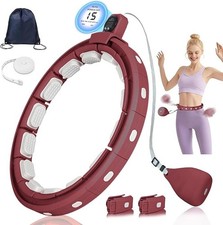Weighted Fitness Hoop with Counter Infinity Abdominal Toner Adjustable 30"-50"