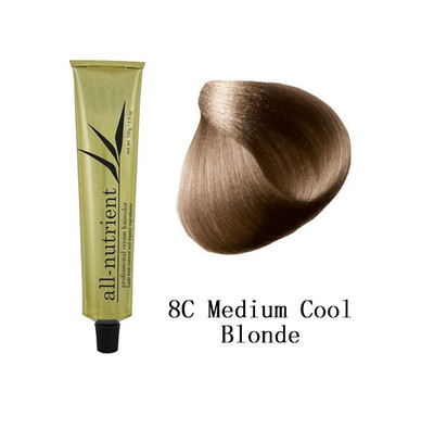 All-Nutrient Permanent Cream Hair Color - 8C Medium Cool Blonde
