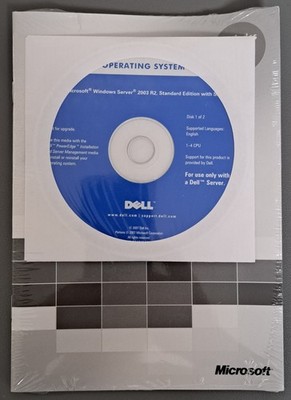 SEALED Dell Windows Server 2003 R2 Standard Edition w/ SP2 with Product Key 2CDs