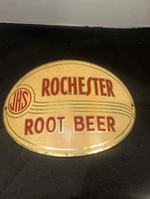 Vintage Metal Rochester Root Beer Barrel Sign/plaque 11” Across